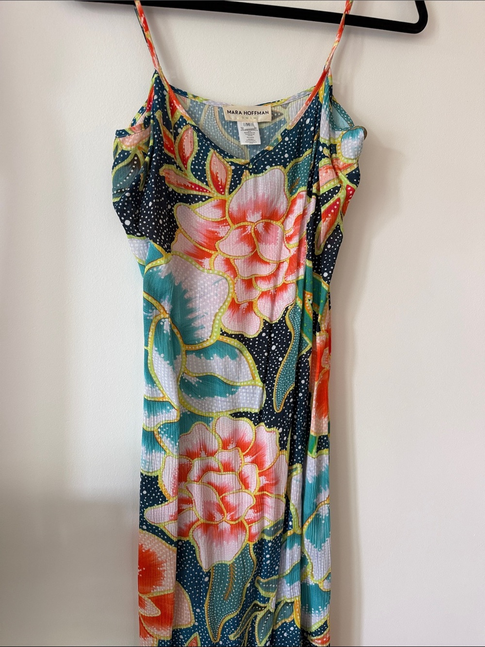 Mara Hoffman Floral Slip Maxi Dress - Pink, Teal & Navy - Picture 4 of 4